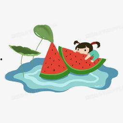 小孩吃瓜素材,小宝贝欢乐吃瓜记